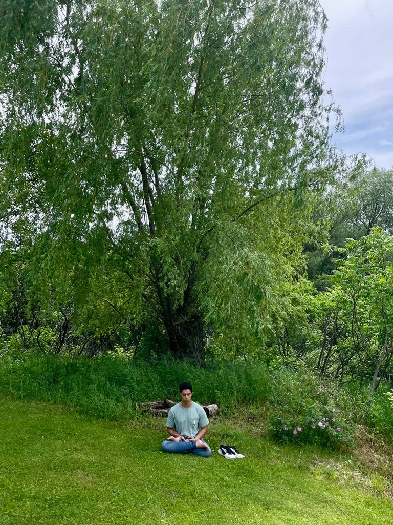 Nikolai teaching a yoga class in progress